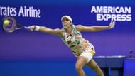 Madison Keys in action at the 2023 US Open.